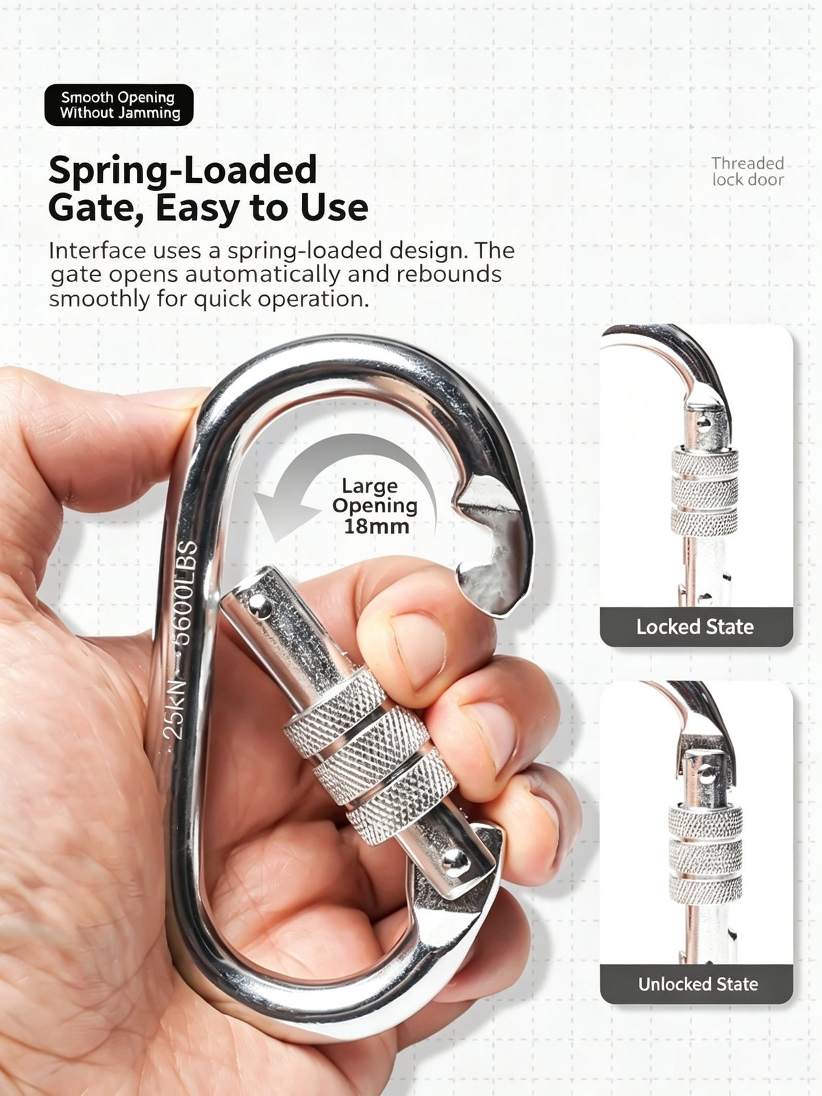 Auto-Locking D Karabiner K9958 - Image 2