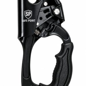 Safe Point right-hand rope ascender in black with moulded grip